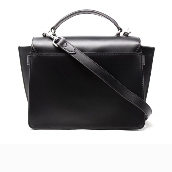 Aimee Kastenberg Phoenix Black Leather Satchel Crossbody Bag - Picture 2 of 9